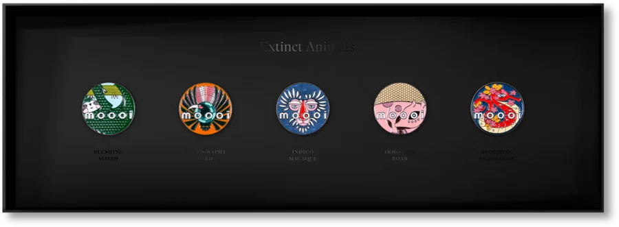 Extinct Animals Pins set in box